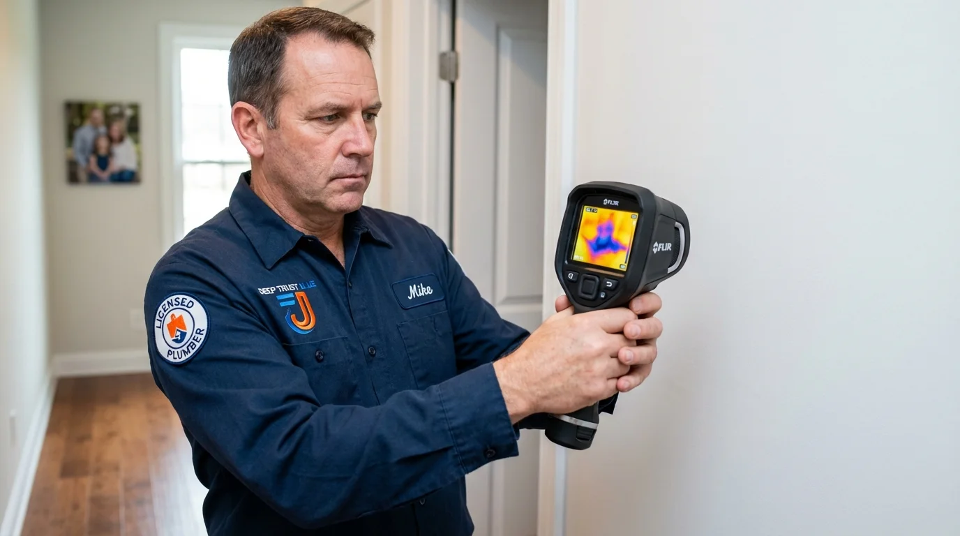 Thermal imaging leak detection by Johns Plumbing LLC in Bethpage